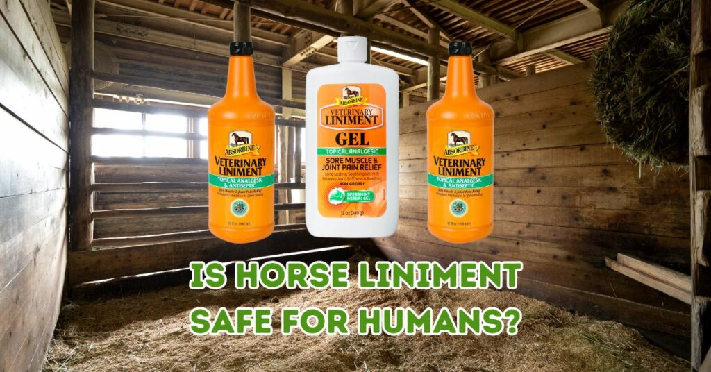 is horse liniment safe for humans